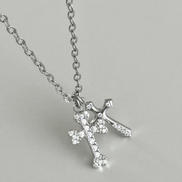 OFUSE - 24 winter - cubic cross necklace