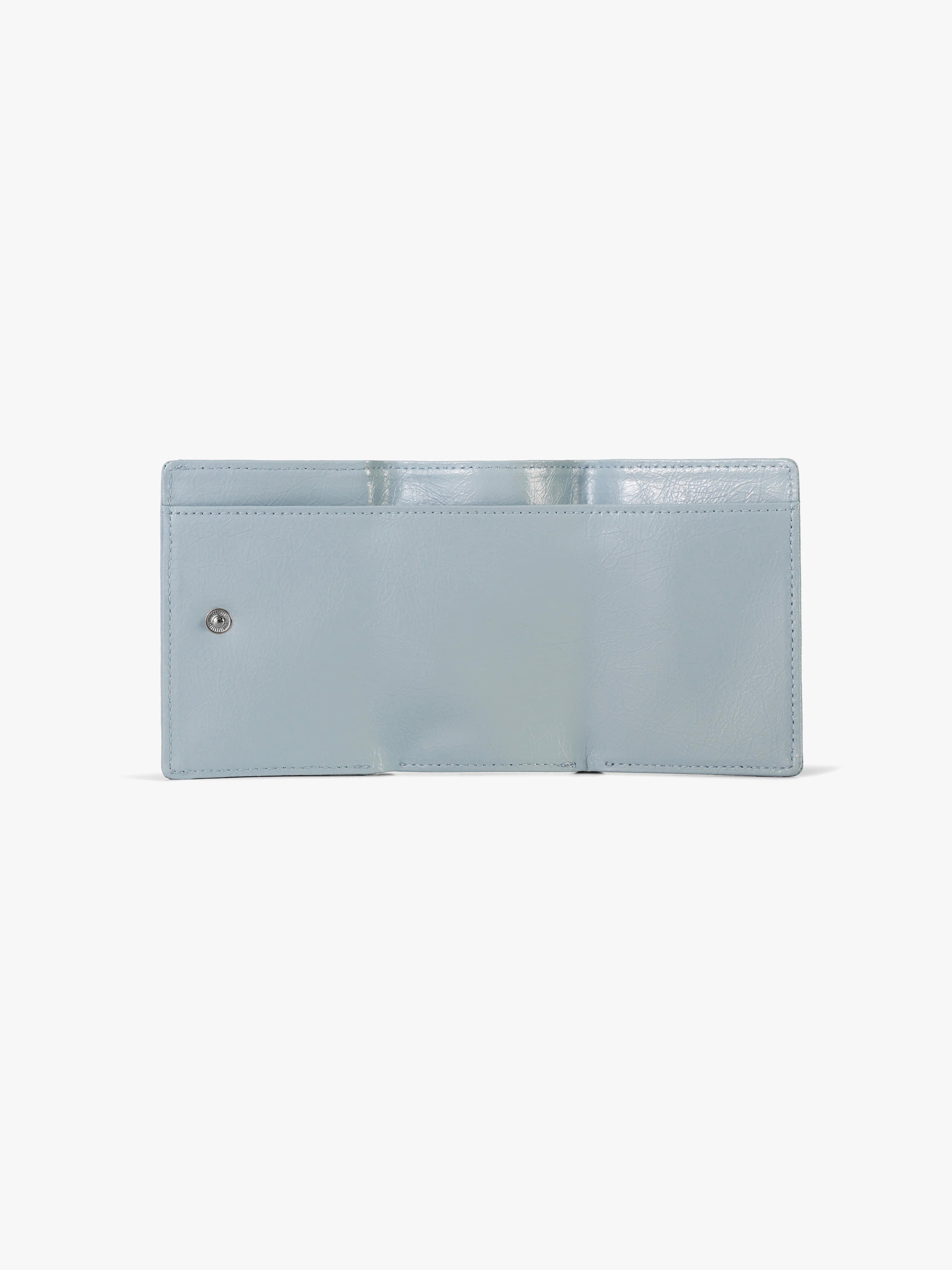 CRINKLE TRIANGLE TRIPLE WALLET (HAZE BLUE)
