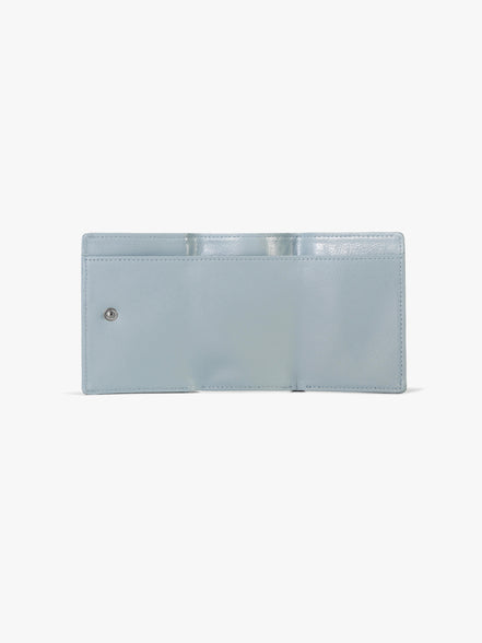 CRINKLE TRIANGLE TRIPLE WALLET (HAZE BLUE)
