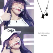 OFUSE - black rabbit necklace