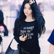[NINGNING同款] Rock Cake - Funk Mesh Top (BLACK)