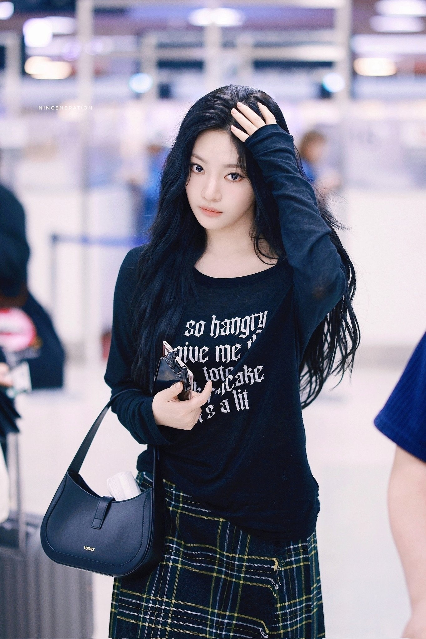 [NINGNING同款] Rock Cake - Funk Mesh Top (BLACK)