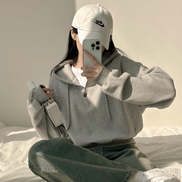 KR CROP HOOD SWAETSHIRT (5 COLORS)