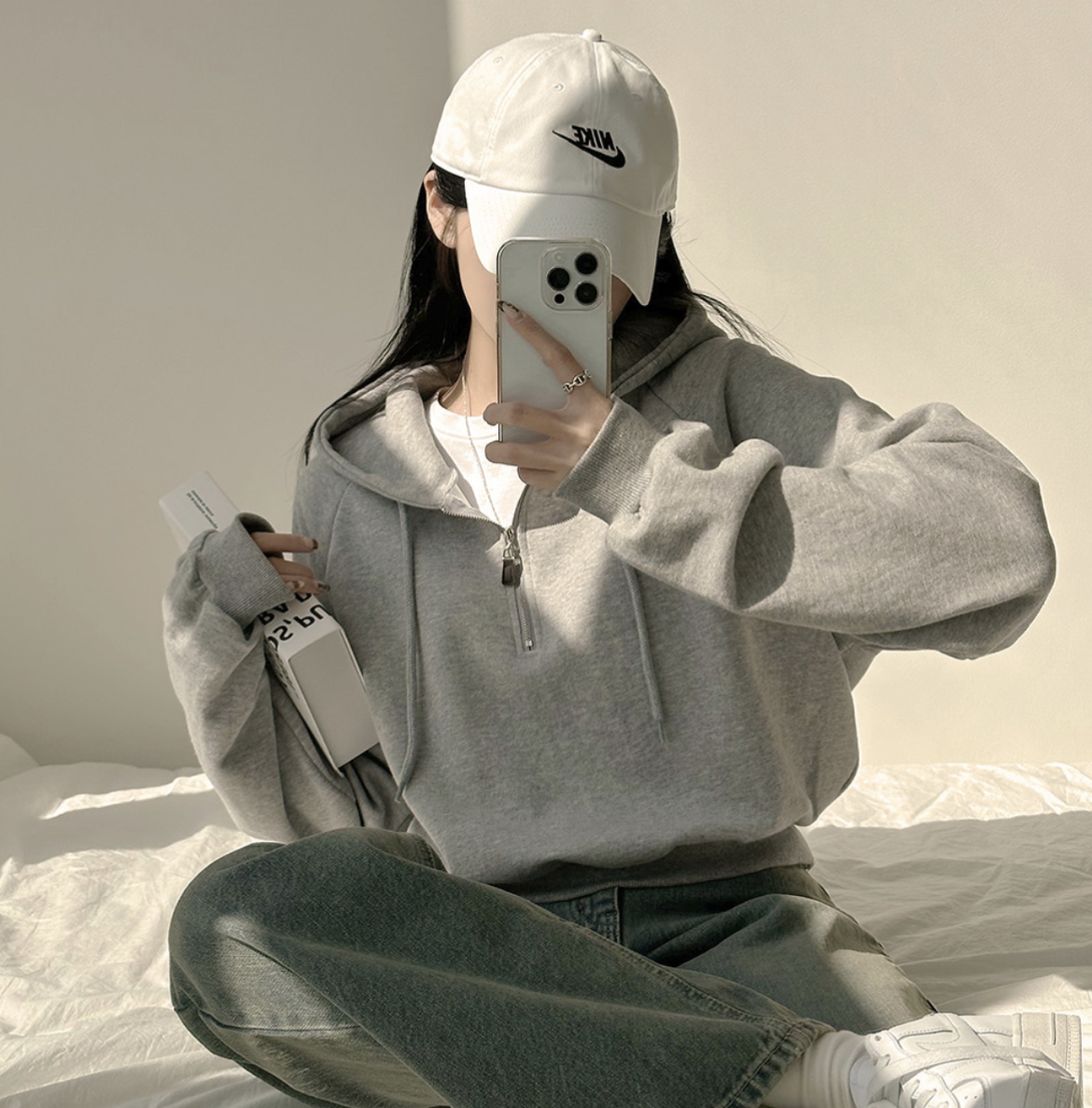 KR CROP HOOD SWAETSHIRT (5 COLORS)