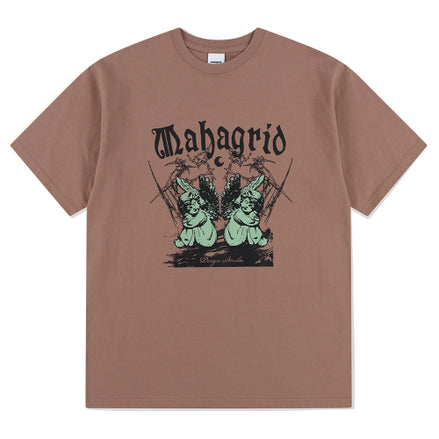 MAHAGRID - SLEEPING ANGELS TEE (RED BEIGE)