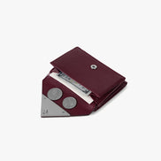 CRINKLE TRIANGLE TRIPLE WALLET (DEEP CHERRY)