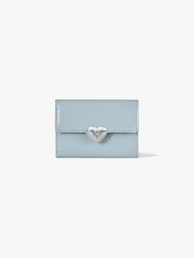HEARTY FLAP WALLET (HAZE BLUE)