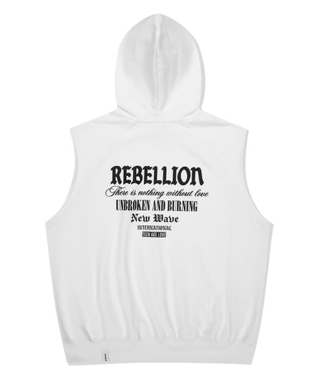 MAHAGRID - REBELLION HOOD VEST (WHITE)