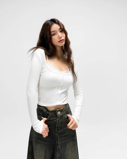 KR ELIZABETH LACE TOP (4 COLORS)