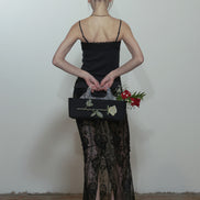 SCULPTOR - Table Cloth Maxi Skirt Glossy (Black)
