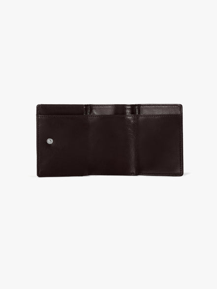 CRINKLE TRIANGLE TRIPLE WALLET (ESPRESSO)