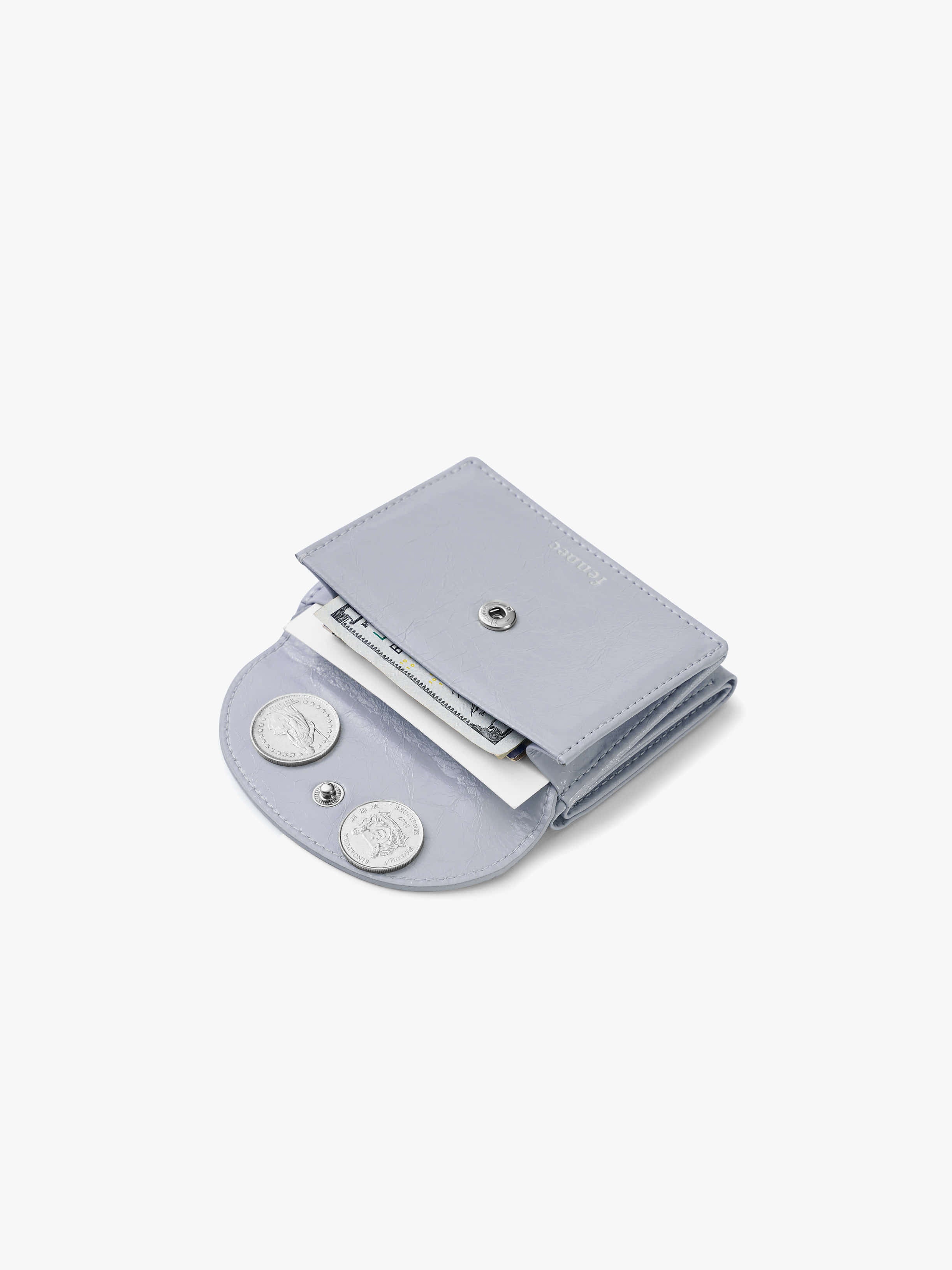CRINKLE HALFMOON MINI WALLET (MISTY LAVENDER)
