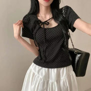 KR DOT RIBBON TEE (3 COLORS)