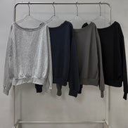 KR OFF SHOULDER OVERSIZED SWEATSHIRT (4 COLORS)