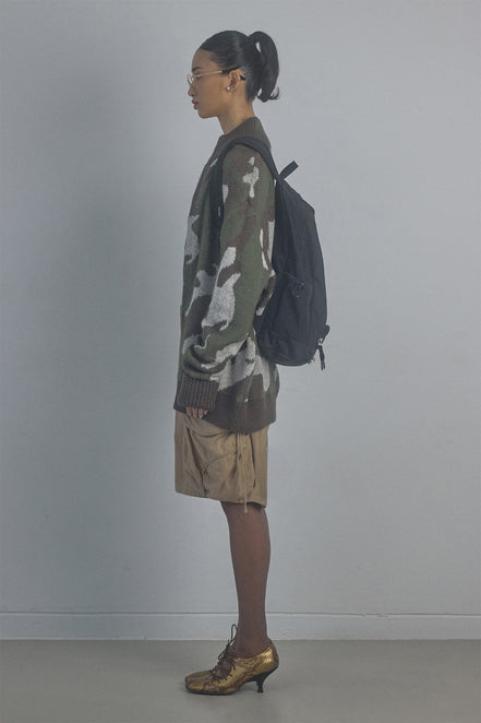 SCULPTOR - Nylon Slouchy Backpack (Black)