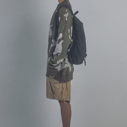 SCULPTOR - Nylon Slouchy Backpack (Black)