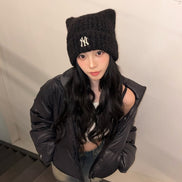 (KARINA同款) MLB CAT BEANIE (BLACK)