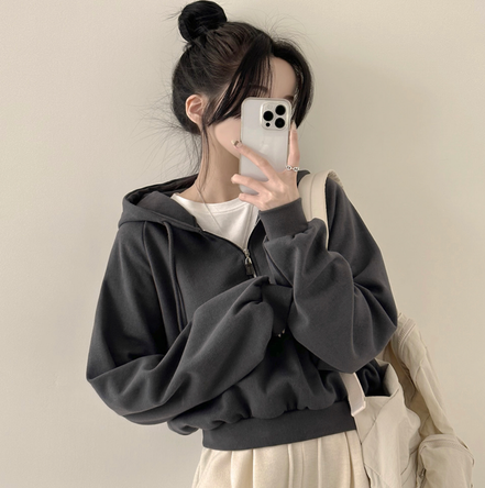 KR CROP HOOD SWAETSHIRT (5 COLORS)