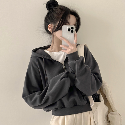 KR CROP HOOD SWAETSHIRT (5 COLORS)