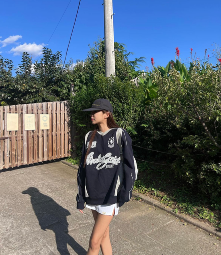 MAHAGRID TRACK SWEATSHIRT NAVY