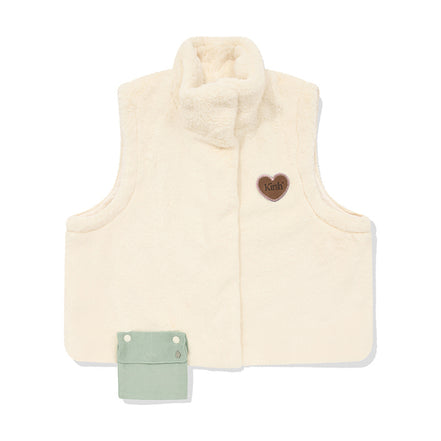 (現貨) kirsh - Pocket Point Two-Way Crop Fur Jacket (Ivory)