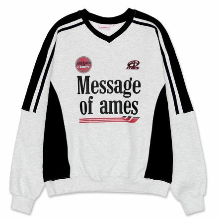 AMES V NECK UNIFORM SWEATSHIRT GREY