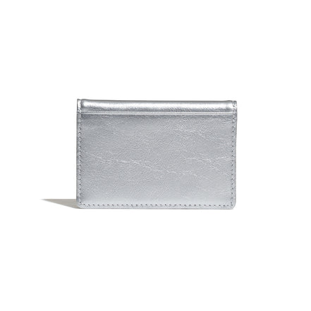 CRINKLE SOFT CARD CASE (SILVER)