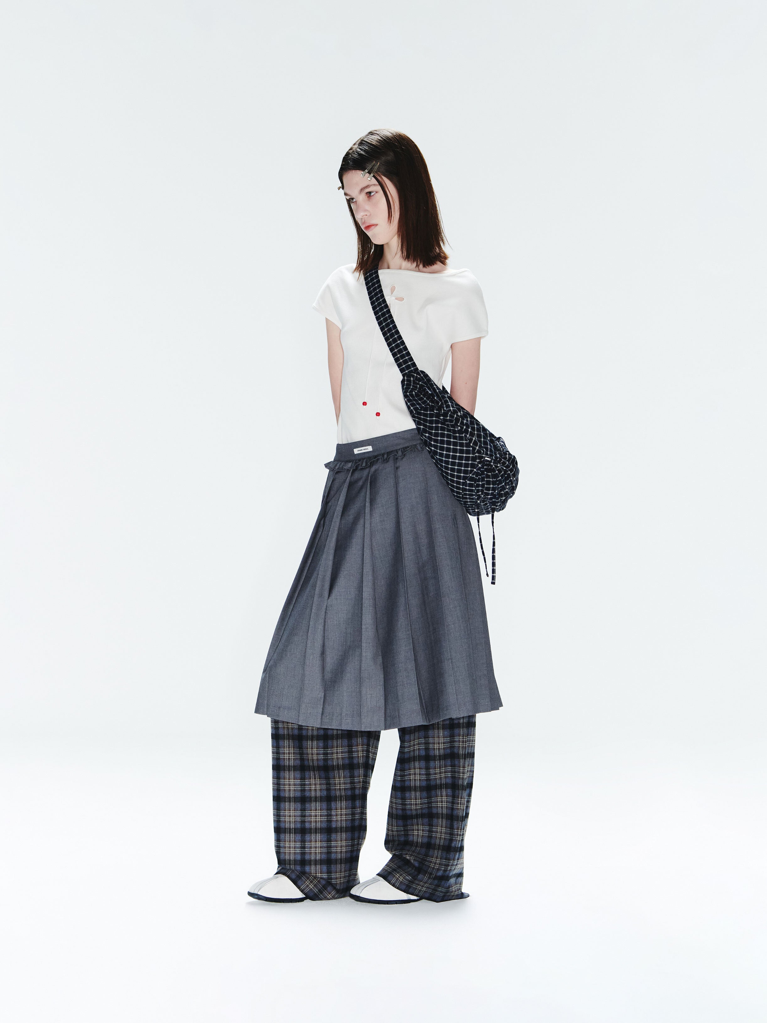 (sakura同款) LASSIE BAG (CHECK NAVY)