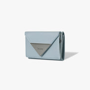 CRINKLE TRIANGLE TRIPLE WALLET (HAZE BLUE)
