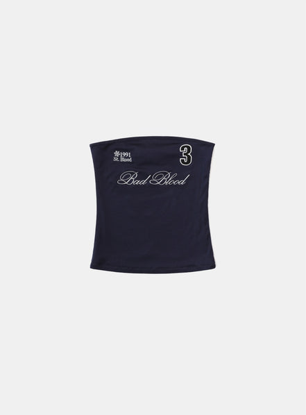 bad blood - Classic Logo Tube Top (Navy)