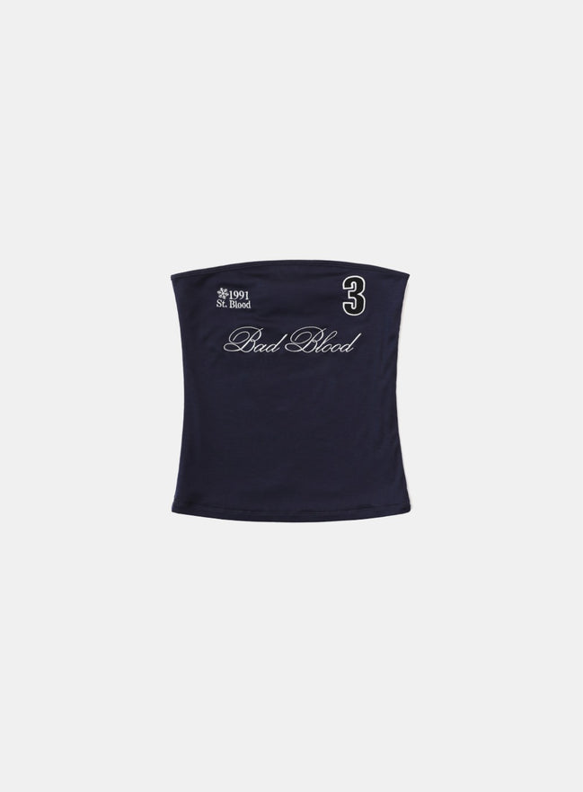 bad blood - Classic Logo Tube Top (Navy)