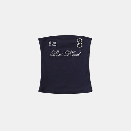 bad blood - Classic Logo Tube Top (Navy)