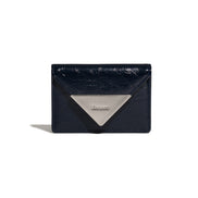 CRINKLE TRIANGLE ACCORDION POCKET (BLACK)