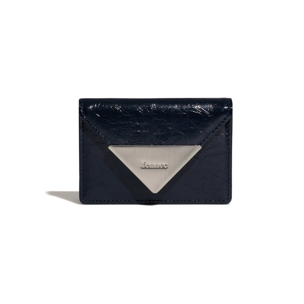 CRINKLE TRIANGLE ACCORDION POCKET (BLACK)