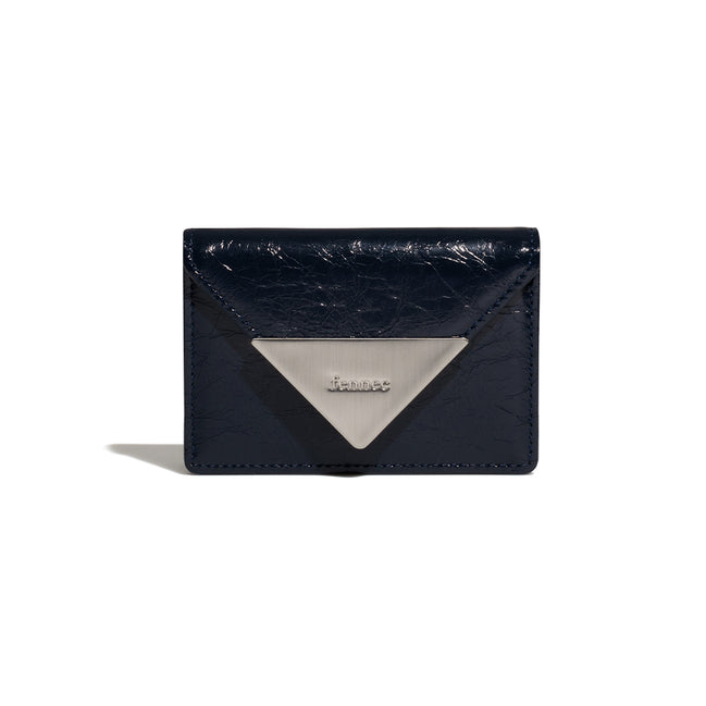 CRINKLE TRIANGLE ACCORDION POCKET (BLACK)