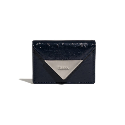 CRINKLE TRIANGLE ACCORDION POCKET (BLACK)