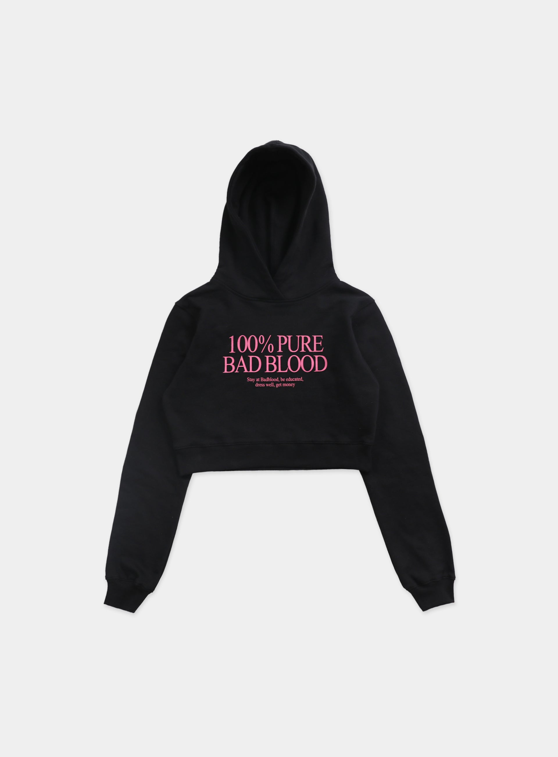 (現貨) badblood - Pure Crop Hoodie - Black