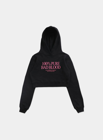 (現貨) badblood - Pure Crop Hoodie - Black