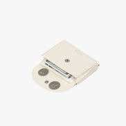 CRINKLE HALFMOON MINI WALLET (VANILLA)