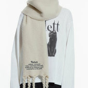 fallett - story logo long muffler (beige)