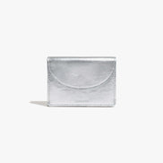 CRINKLE HALFMOON MINI WALLET (SILVER)