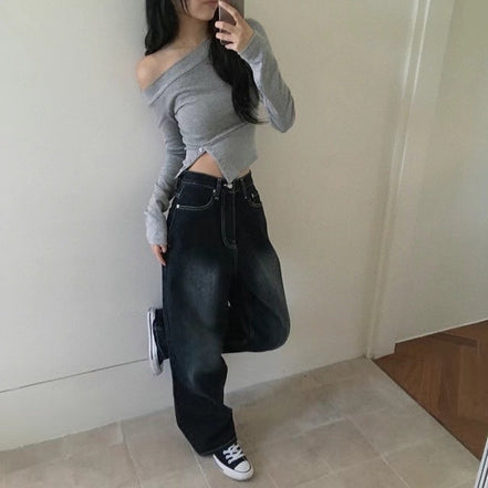 KR BUTTON SLASH TOP (3 COLORS)