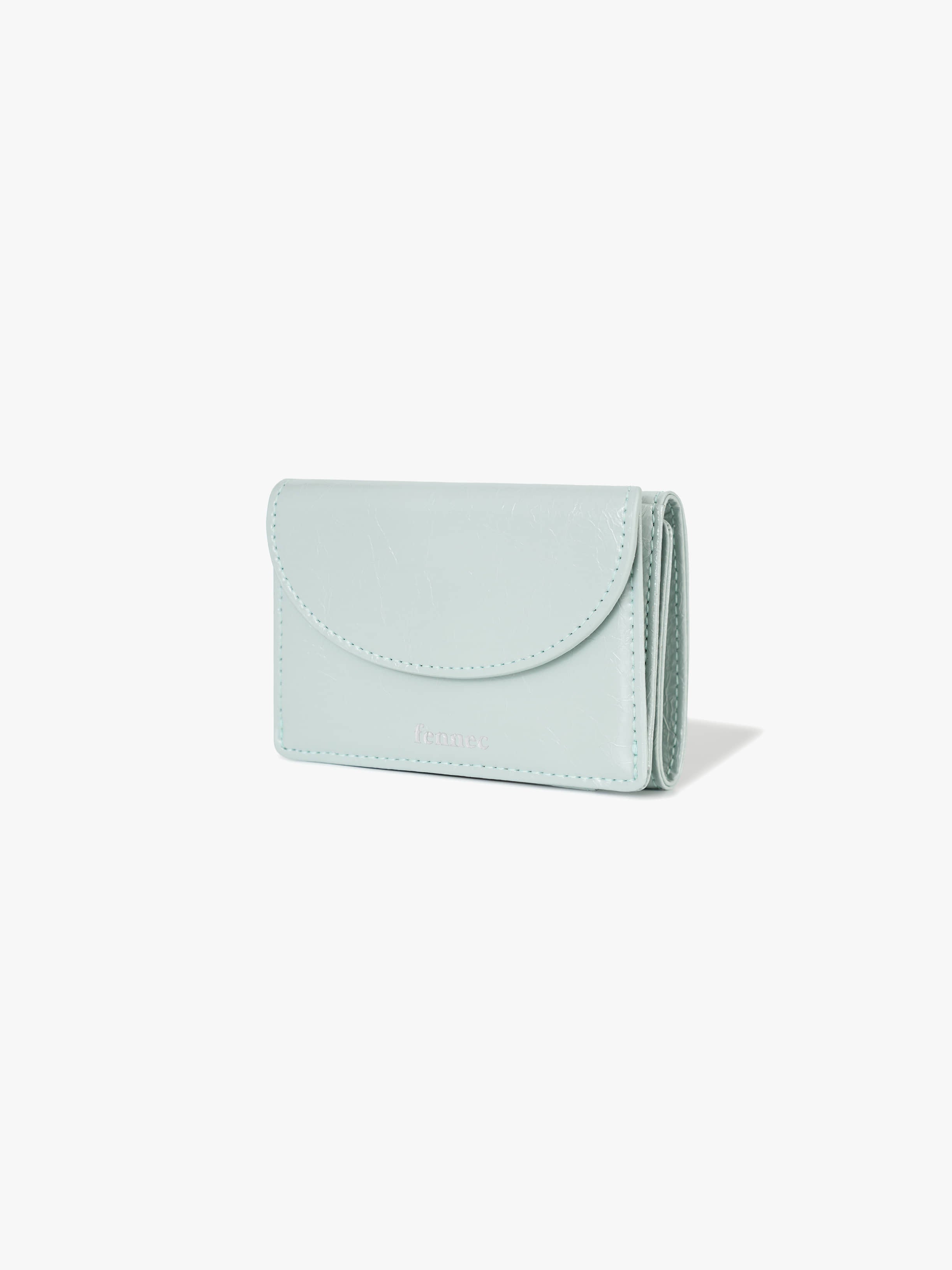 CRINKLE HALFMOON MINI WALLET (PALE MINT)