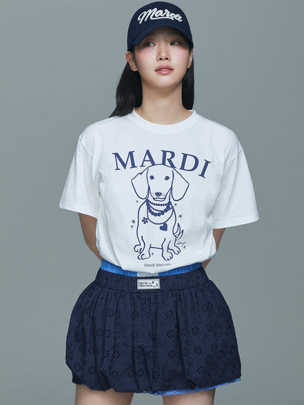 MARDI MERCREDI - TSHIRT SWING THE TAIL DDANJI PEARL NECKLACE (IVORY NAVY)
