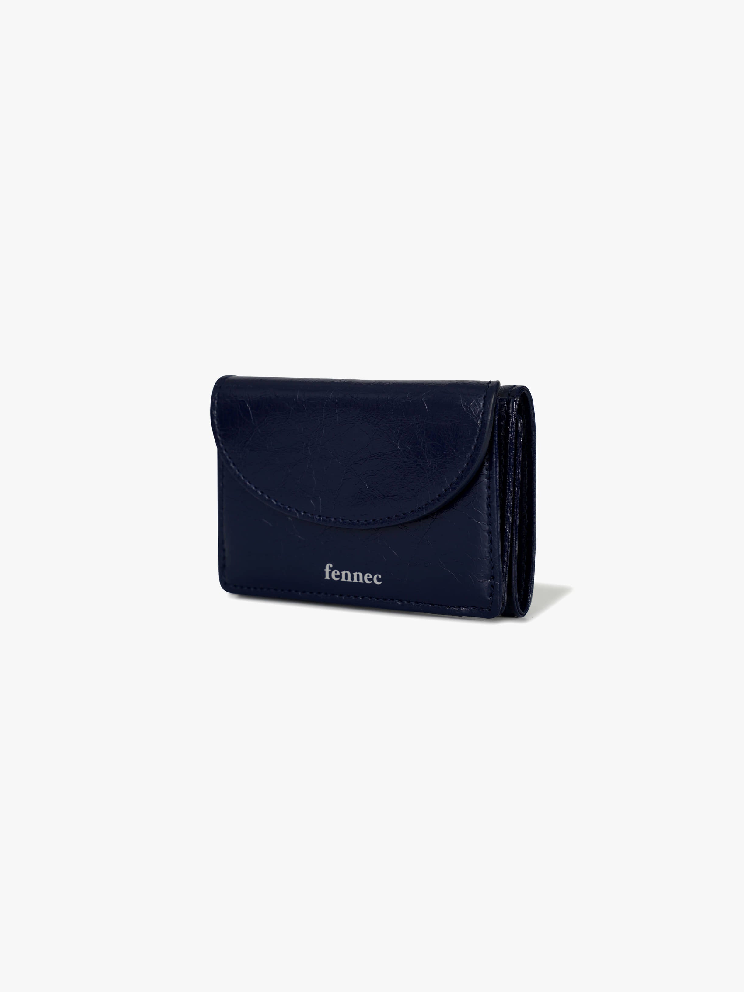 CRINKLE HALFMOON MINI WALLET (NAVY BLUE)
