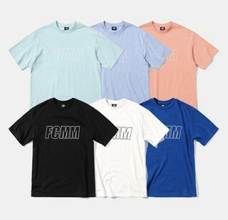 (現貨) FCMM - DOUBLE LINE LOGO TSHIRT｜SKY