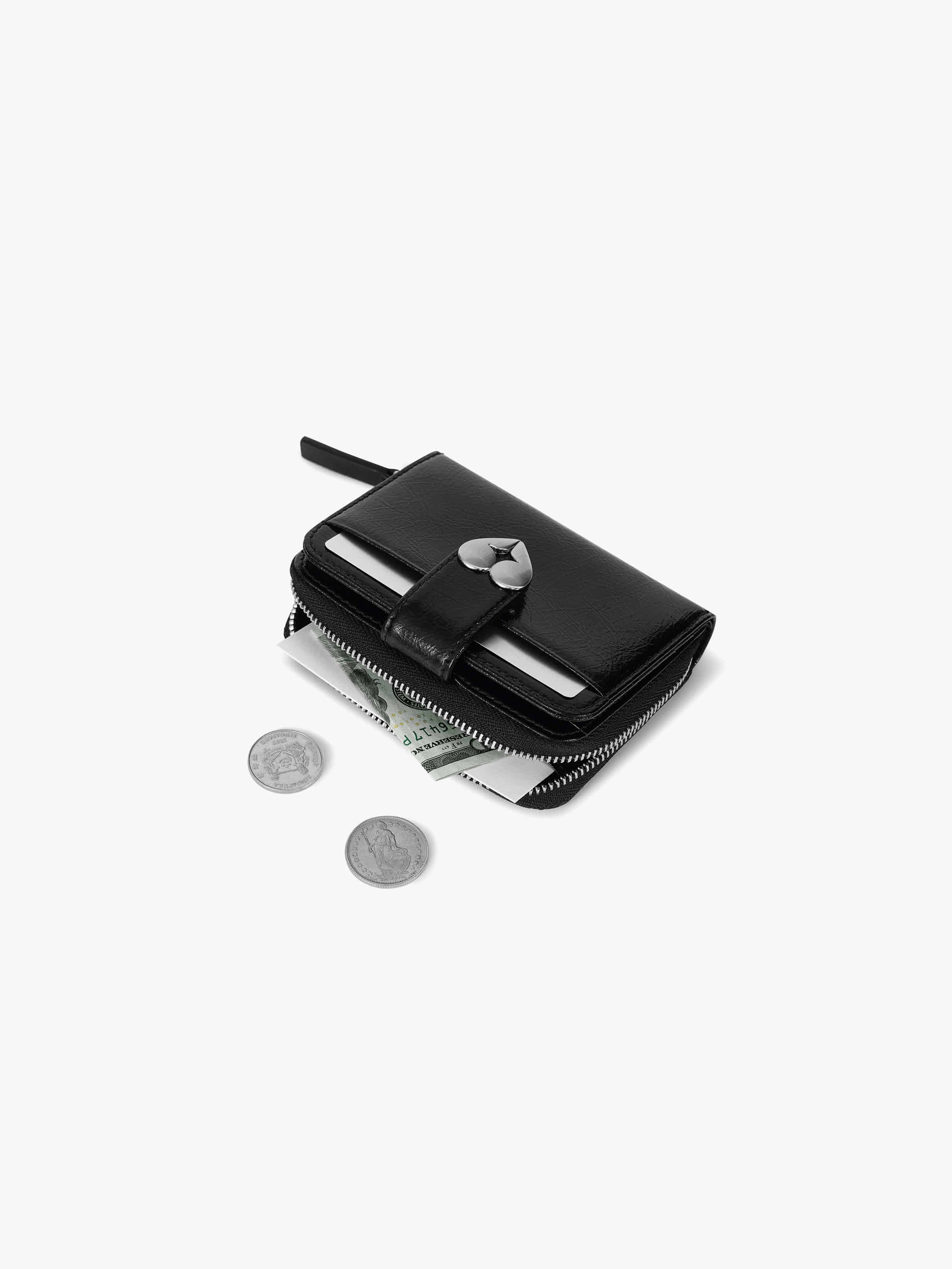 HEARTY ZIPPER POCKET (BLACK)