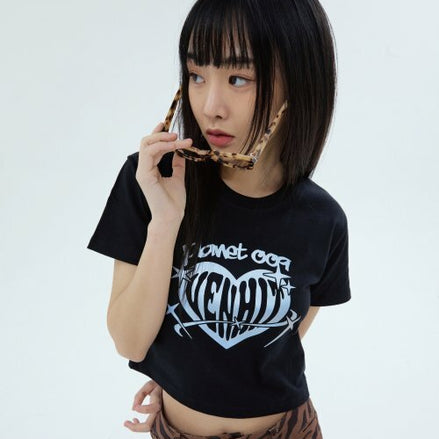VENHIT -PLANET METALLIC CROP TEE 2 COLORS