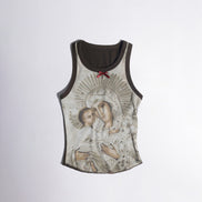 SCULPTOR - Maria Tear Drop Tank Top Dirty (Latte/Mocha)