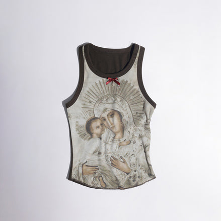 SCULPTOR - Maria Tear Drop Tank Top Dirty (Latte/Mocha)